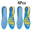 Palmilhas de Gel em Silicone Antiderrapantes com Absorção de Impacto e Suporte de Arco (2 ou 4 Peças)